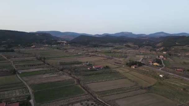 Aerial Views Rubielos Mora Teruel Aragn Spain Drone Views Countryside — Stockvideo