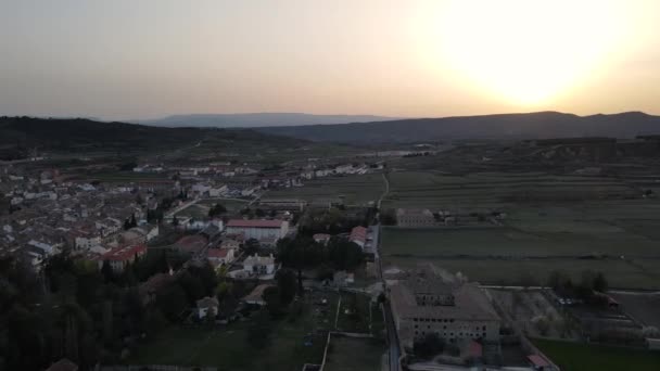 Letecké Pohledy Rubielos Mora Teruel Aragn Španělsko Dron Letí Blízko — Stock video