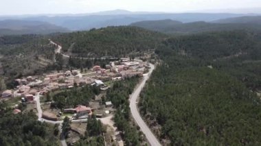Aerial views from Fuentes de Rubielos, Teruel, Aragn, Spain.
