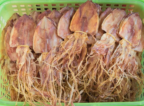 Banyak Cumi Cumi Kering Yang Dijual Pasar Citra Makanan Laut — Stok Foto