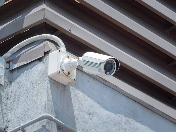 Surveillance Camera Cctv Mounted Wall Public Area — Stock Photo, Image