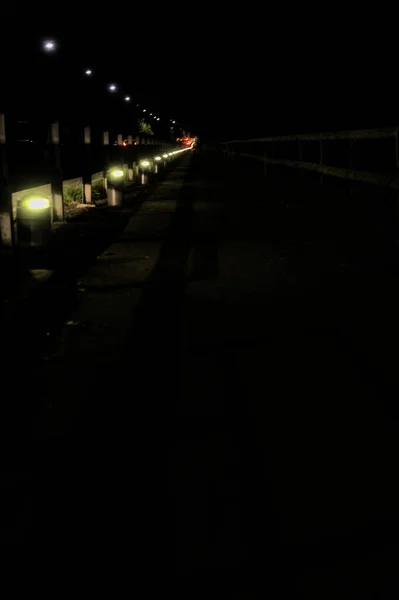 Stau Auf Der Autobahn Der Nacht — Stockfoto