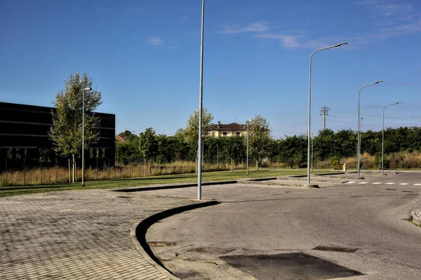 Route Dans Quartier Résidentiel Campagne Italienne — Photo