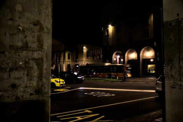 Square Italian Town Night — Stock Photo, Image