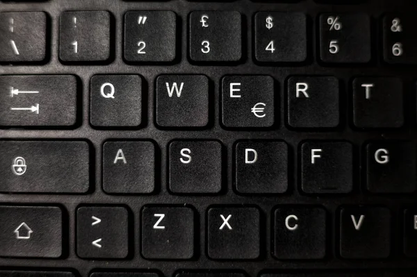 Computer Keyboard Desk Seen Close — Stock Photo, Image