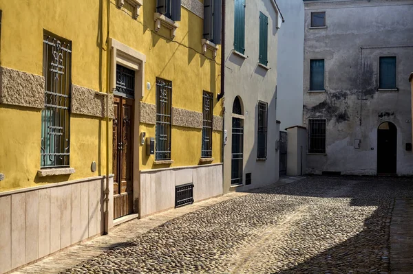 Vicolo Cieco Acciottolato Una Città Italiana — Foto Stock