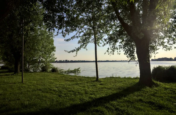 Gün batımında bir parkta Lakeshore