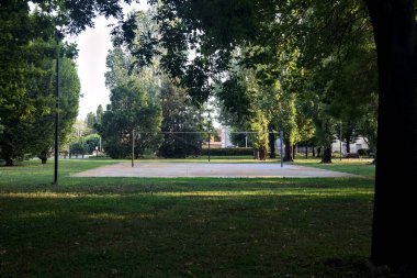 Volleyball field in a public park