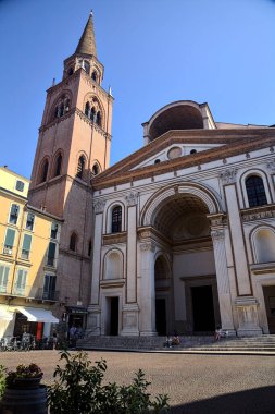 Facade and bell tower of San Andrea church at daytime