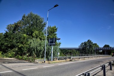 Road on a bridge in the italian countryside
