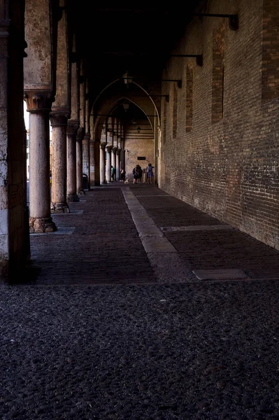 Porchway Italian Castle Next Square — Stock Photo, Image