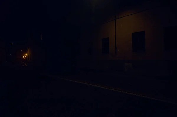 Gatan Till Italiensk Stad Natten — Stockfoto