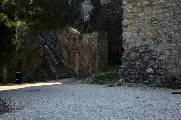 Escalier Coin Sentier Dans Château — Photo