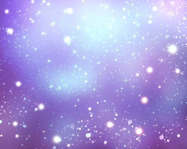 Голубой Пурпурный Светящийся Волшебный Праздничный Абстрактный Фон Мерцающими Звездами — стоковое фото