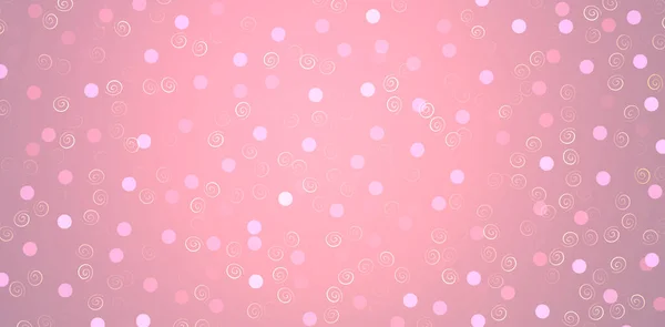 Cute Romantic Light Festive Pink Background Dots Curls Base Backdrop — Stock Photo, Image