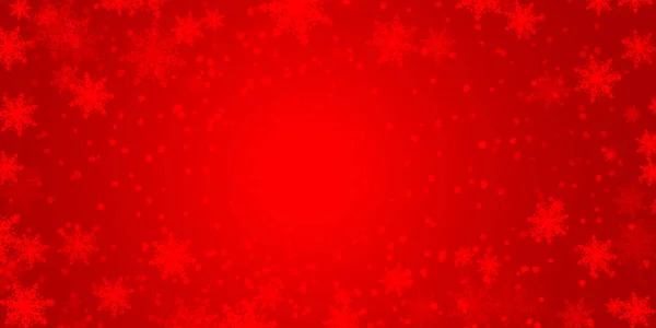 Червона Різдвяна Фонова Листівка Снігопадами — стокове фото