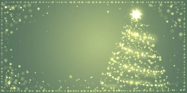 Елегантний Різдвяний Зимовий Святковий Зелений Фон Вітальна Листівка — стокове фото