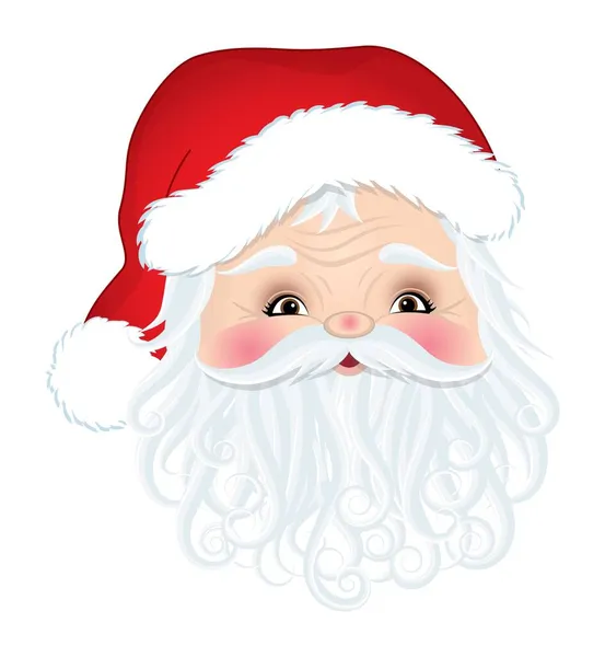 Weihnachtsmann-Gesicht — Stockvektor