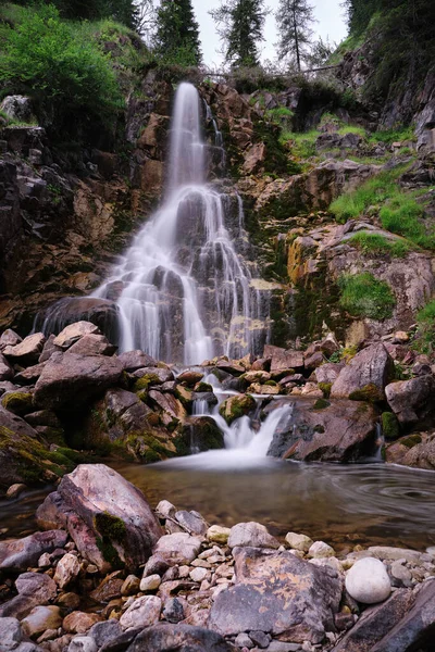 Waterfall San Pellegrino Pass Trentino Alto Adige — Foto Stock