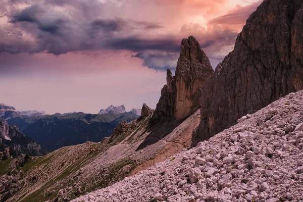 Paths Mountain Complex Catinaccio Dolomites Trentino Alto Adige —  Fotos de Stock