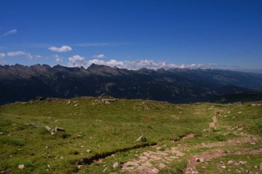 trails on the mountain complex of lastei di lusia trentino dolomites