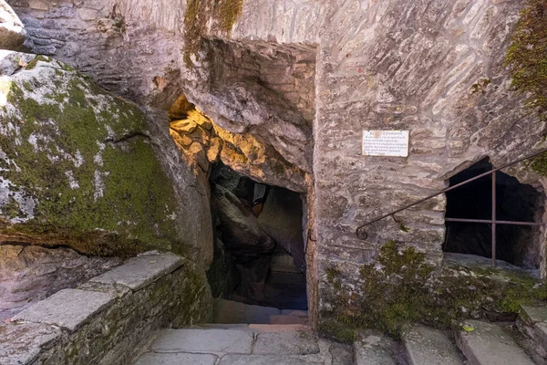 Lit Grotte Sanctuaire San Francesco Verna Toscane — Photo