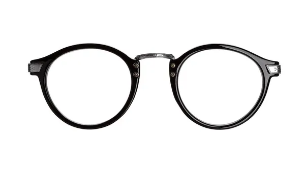Kunststoff Kombiniert Mit Metallelementen Brillengestell Auf Weißem Hintergrund Vordergrund — Stockfoto