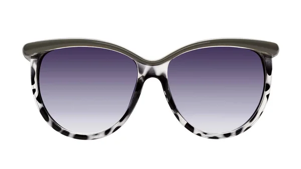 Elegante Sonnenbrille Für Frauen Mit Transparentem Kunststoffrahmen Und Violetten Gläsern — Stockfoto