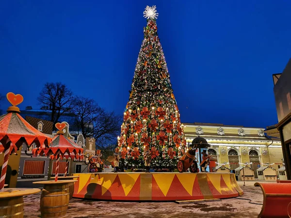 Saint Petersburg Russia Showcase House Books Decorated Fairy Tale Characters — стоковое фото