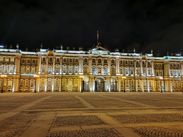 Palacio Invierno Plaza Del Palacio San Petersburgo Víspera Año Nuevo —  Fotos de Stock