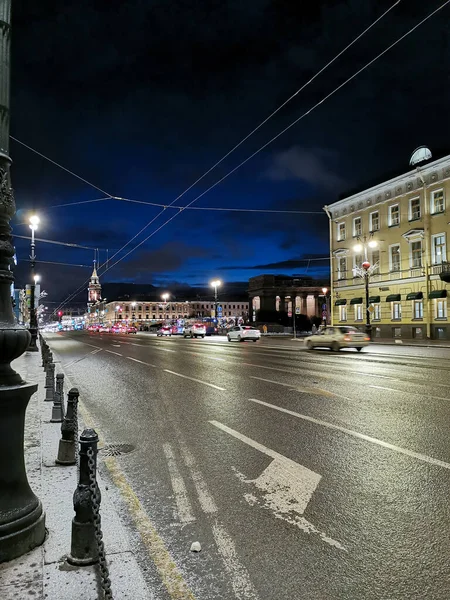 San Petersburgo Rusia Bolshaya Morskaya Street San Petersburgo Decorado Con — Foto de Stock
