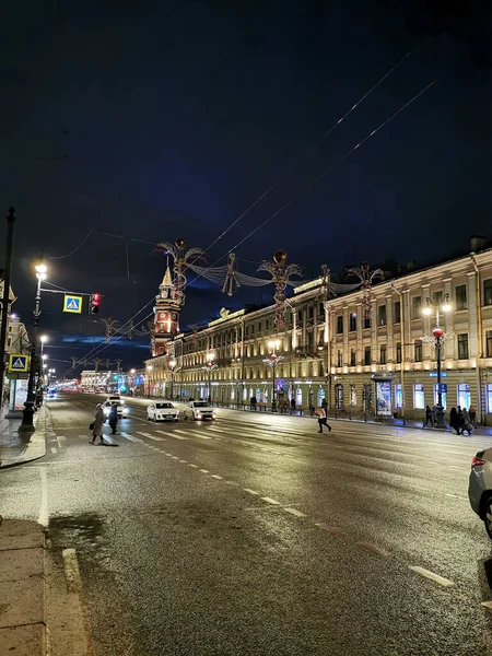 Saint Petersburg Russia Winter Morning Petersburg Passage Store Decorations Form — 图库照片