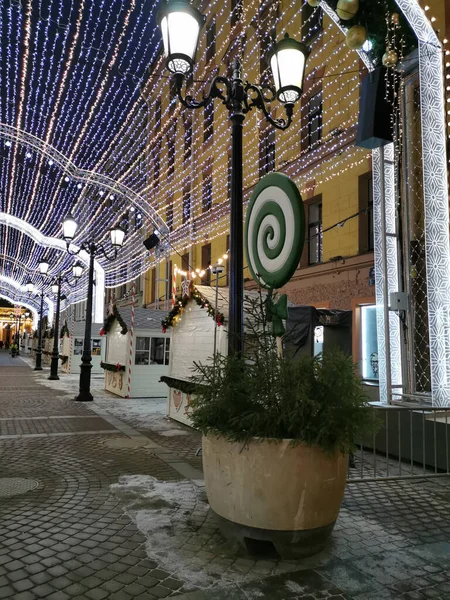 Saint Pétersbourg Russie Matin Hiver Saint Pétersbourg Passage Magasin Décorations — Photo