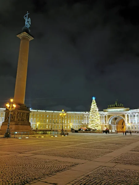 Saint Petersburg Russia Gorokhovaya Street Decorated Stars Christmas New Year — Photo