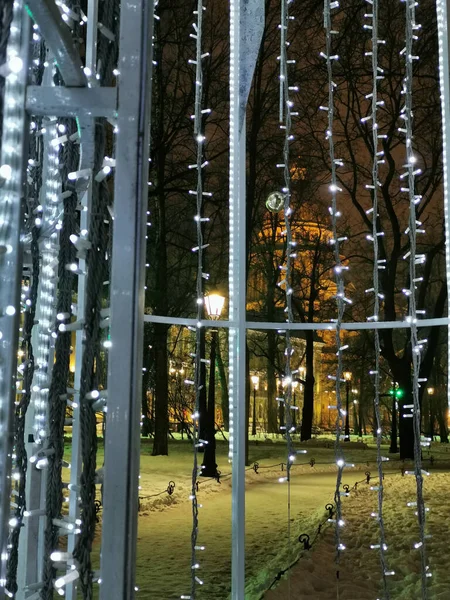 Saint Petersburg Russia Monument Emperor Nicholas Emperor Surrounded Old Fence — Stock Photo, Image