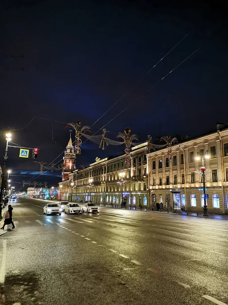 Sankt Petersburg Ryssland Monument Till Kejsar Nikolaj Kejsare Omgiven Ett — Stockfoto