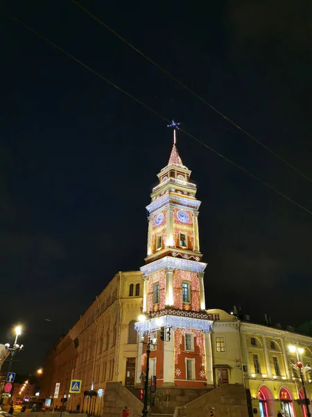 Sankt Petersburg Russland Denkmal Für Kaiser Nikolaus Umgeben Von Einem — Stockfoto