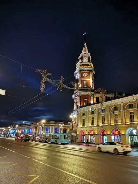 Saint Pétersbourg Russie Monument Nicolas Empereur Toute Russe Entouré Une — Photo