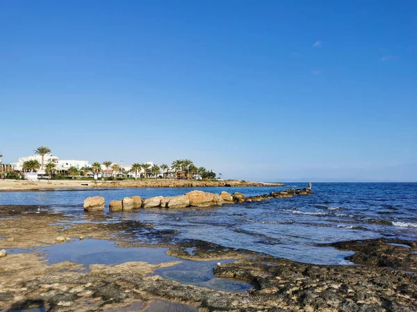 Protaras Zona Famagusta Chipre Costa Mar Mediterrâneo Cume Pedra Final — Fotografia de Stock