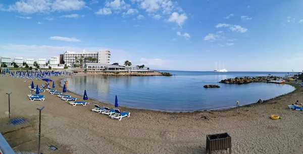 Protaras Zone Famagouste Chypre Panorama Une Plage Sable Dans Une — Photo