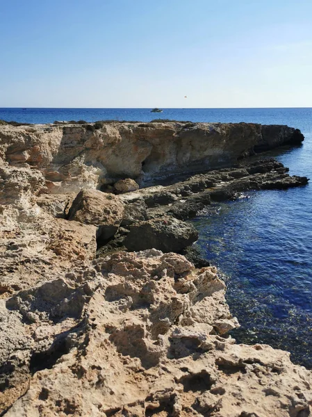 Protaras Chipre Fig Tree Bay Praia Água Cristalina Areia Branca — Fotografia de Stock