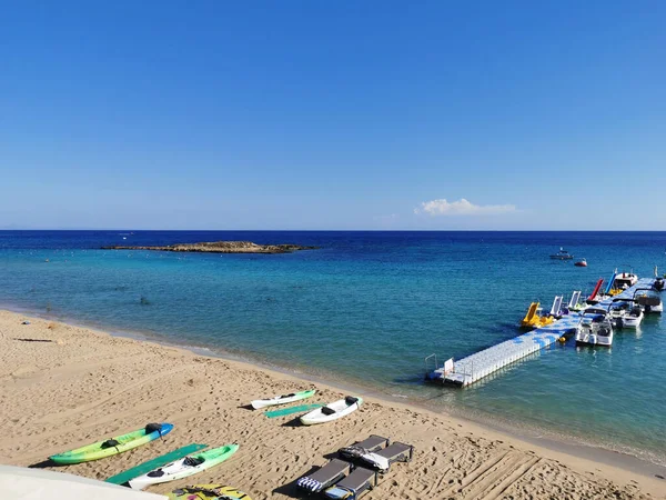 Protaras Cipro Ponte Osservazione Sulle Rive Del Mar Mediterraneo Dove — Foto Stock