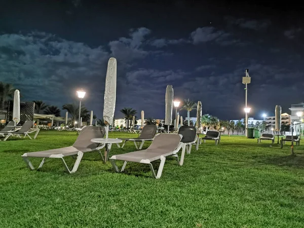 Protaras Cyprus Ein Großes Schwimmbad Mit Bar Strand Mittelmeer Vor — Stockfoto