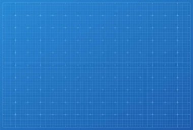 Planlı arka plan. Beyaz kılavuz desenli mavi kağıt baskısı. Mimarlık, teknoloji ya da iş alanında ölçü almak için çizim tablosu. Modern grafik projesi