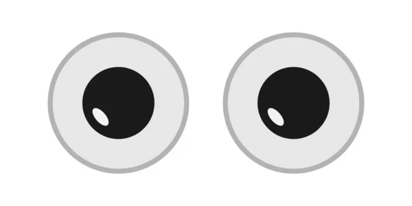 Ojo de juguete conjunto, ojos googly, ojos abiertos de plástico de muñecas mirando hacia adelante — Vector de stock