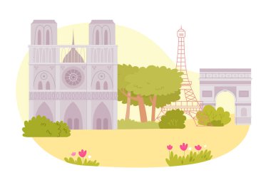 Fransa 'ya seyahat, Paris' in şirin mimari anıtları, Fransa 'nın ünlü binası.
