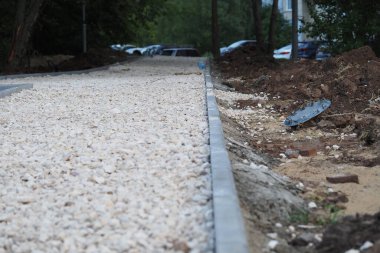 İnşaat alanı ve peyzaj. Yüksek kalite fotoğraf