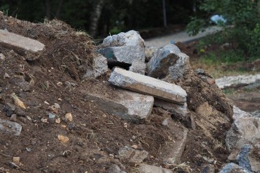 İnşaat alanı ve peyzaj. Yüksek kalite fotoğraf