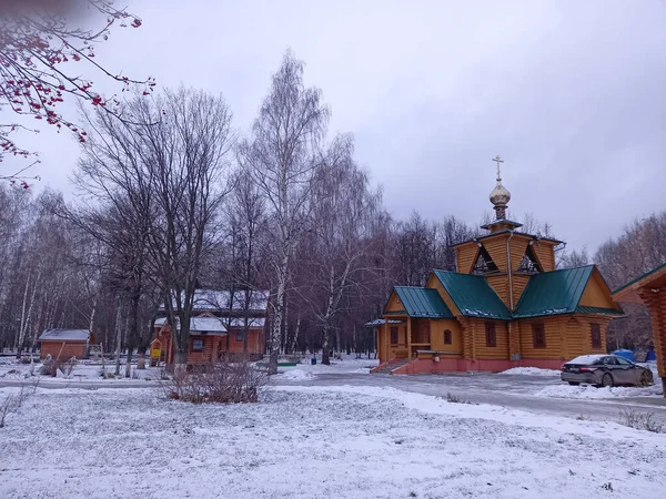 Orthodox Church Log Orthodox Church Christmas High Quality Photo — Fotografia de Stock