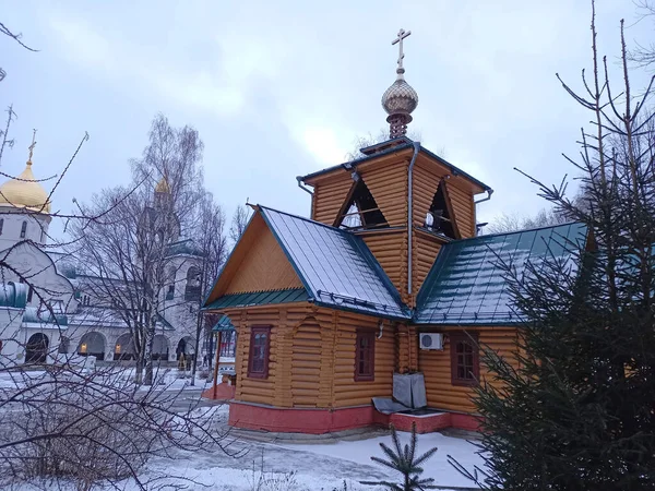 Orthodox Church Log Orthodox Church Christmas High Quality Photo — Fotografia de Stock